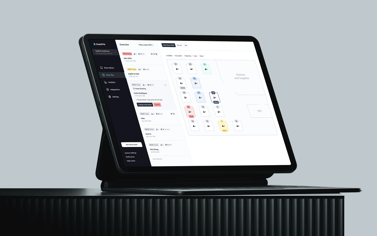 GuestMe interface design